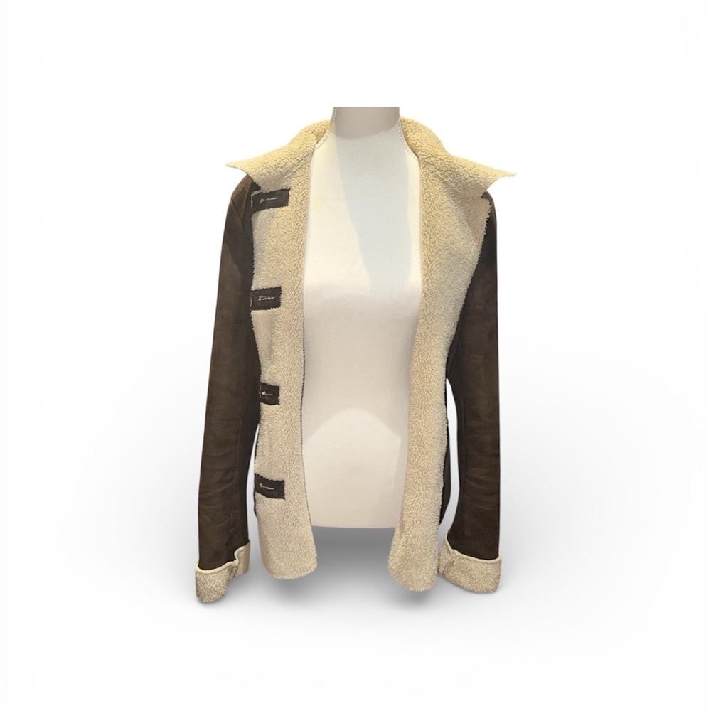 Vintage old navy boho faux shearling jacket